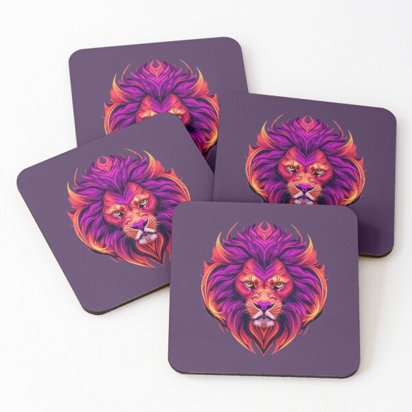 Item preview, Flames Glowing Three Tone Lion Face Vector Art designed and sold by cristian-aguedo.