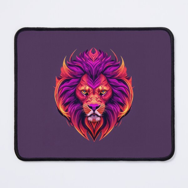 Item preview, Flames Glowing Three Tone Lion Face Vector Art designed and sold by cristian-aguedo.