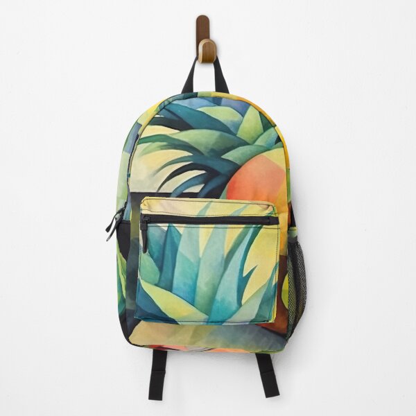 Item preview, cubist style pineapple watercolor 5 designed and sold by FlaskLab.