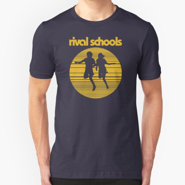 Rival Schools Logo Yellow Slim Fit T-Shirt