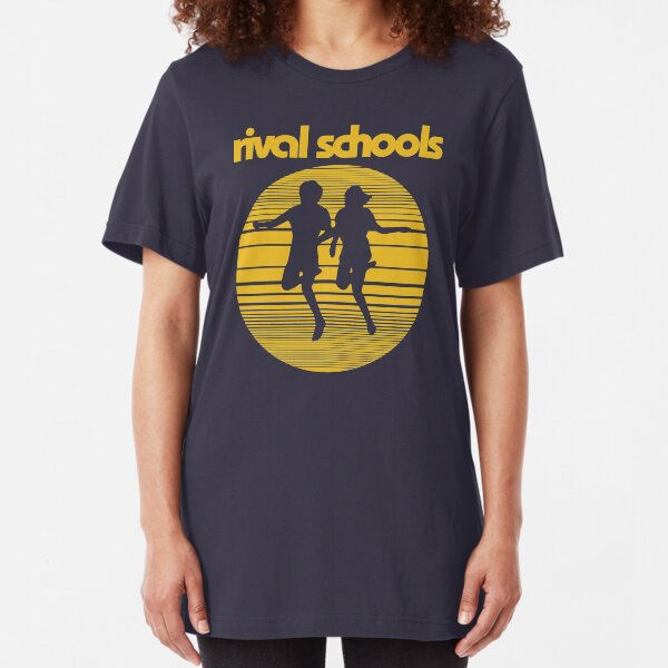 Rival Schools Logo Yellow Slim Fit T-Shirt