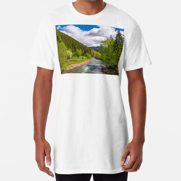 Tereblya river of Carpathian mountains Long T-Shirt