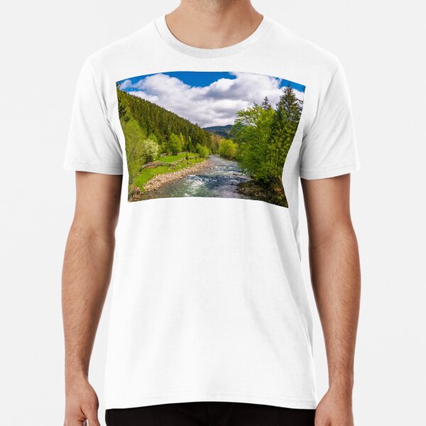 Tereblya river of Carpathian mountains Premium T-Shirt