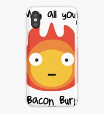 Howls moving castle - Calcifer - May all your bacon burn. iPhone Case