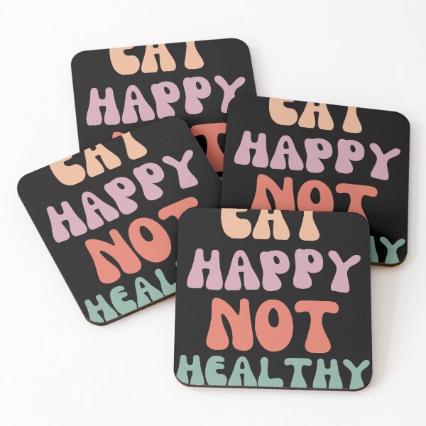 Item preview, eat happy not healthy designed and sold by DzynLand.