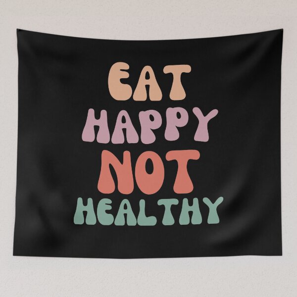 Item preview, eat happy not healthy designed and sold by DzynLand.