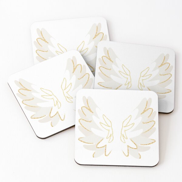 Item preview, White & Gold Angel Wings designed and sold by preppydoodles.