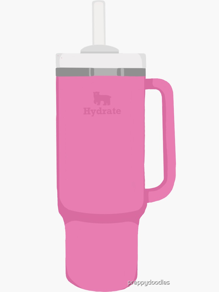 Preppy Pink XOXO Water Bottle