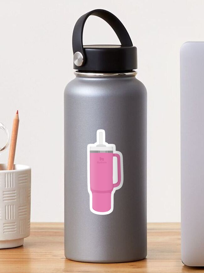 Preppy Pink Water Bottle  Sticker for Sale by preppydoodles