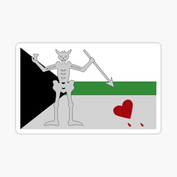 Demiromantische Piraten-Pride-Flagge Sticker