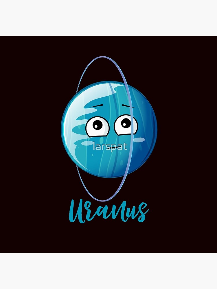 Cartoon Planet URANUS Space Science T-Shirt Funny URANUS face Sciences  Astronomy Gift Tee