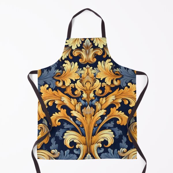 Item preview, Royal victorian vintage Aesthetic Pattern - Blue Gold Floral designed and sold by SweetWhiskers.