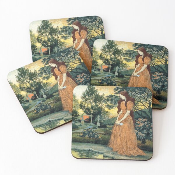 Item preview, Eugène Grasse, Young woman in a garden, Art Nouveau designed and sold by NouveauEra.