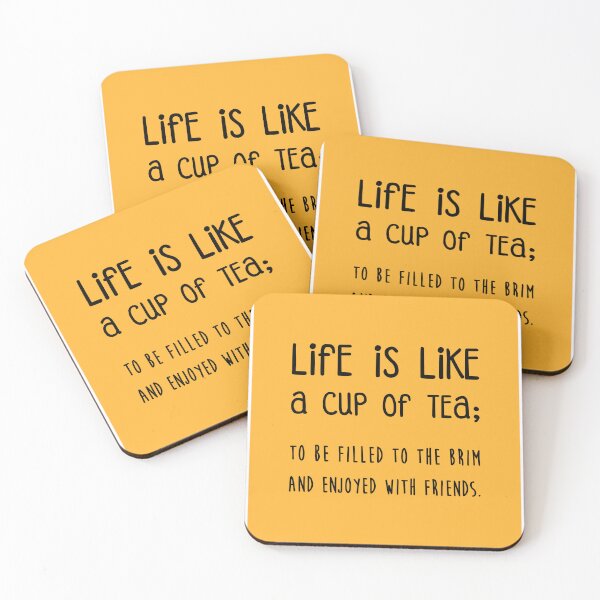 Item preview, Life is like a cup of tea Poster - Tea Quotes - Tea Poster - Life Quotes - Quote Poster - Yellow designed and sold by Studio Grafiikka.