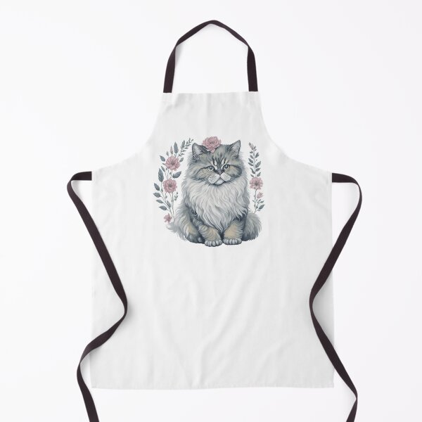 Item preview, Cute Persian Cat with flowers designed and sold by Clipartopia.