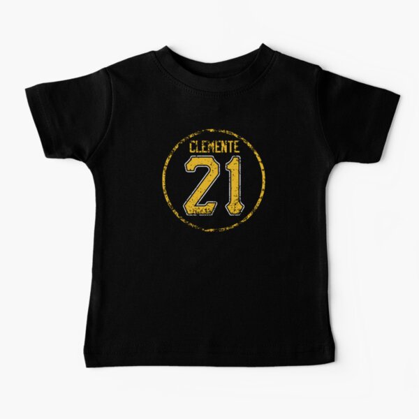 Youth Pittsburgh Pirates Roberto Clemente Majestic Black Name & Number  T-Shirt