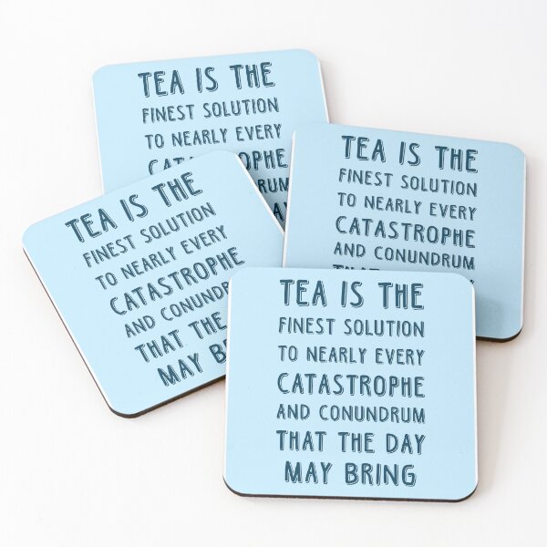 Item preview, Tea is the finest solution poster - Tea Quotes - Tea Poster - Cafe Decor - Blue - Tea lover Quotes designed and sold by Studio Grafiikka.