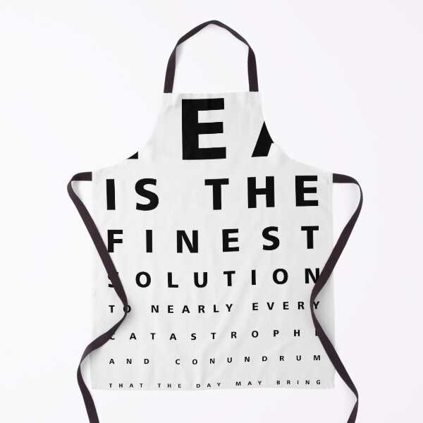 Item preview, Tea is the finest solution poster - Tea Quotes - Typography - Cafe Decor - Eye Chart - Black, White designed and sold by Studio Grafiikka.
