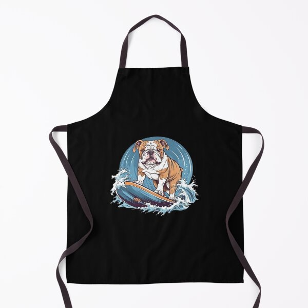Item preview, Cute Bulldog Surfing Lover Theme Design, Bulldog Surfer Art Pet Dog designed and sold by MysteriousJ.