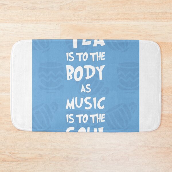 Item preview, Tea is to the body as music is to the soul - Tea Quote Poster - Tea Lover - Blue - Cafe Decor designed and sold by Studio Grafiikka.