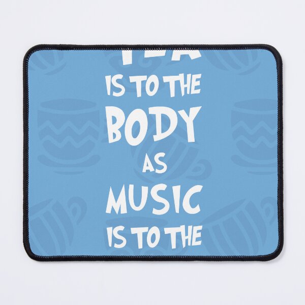 Item preview, Tea is to the body as music is to the soul - Tea Quote Poster - Tea Lover - Blue - Cafe Decor designed and sold by Studio Grafiikka.