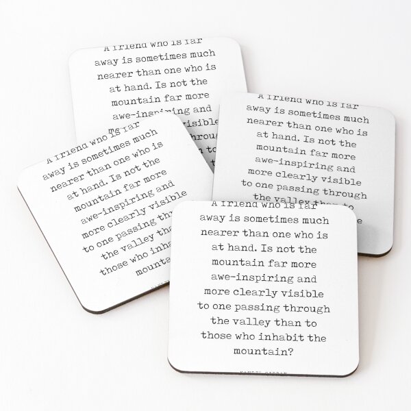 Item preview, A friend who is far away - Kahlil Gibran Quote - Literature - Typewriter Print designed and sold by Studio Grafiikka.