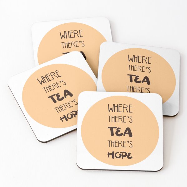 Item preview, Where there's tea there's hope - Tea Quotes - Tea Poster - Cafe Decor - Typography Poster designed and sold by Studio Grafiikka.