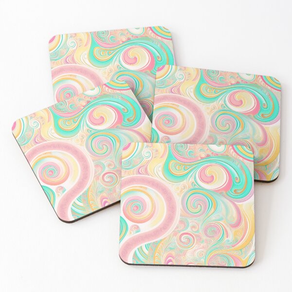 Item preview, Petals in Motion A Dance of Pink & Green Swirls designed and sold by Tamas Das.