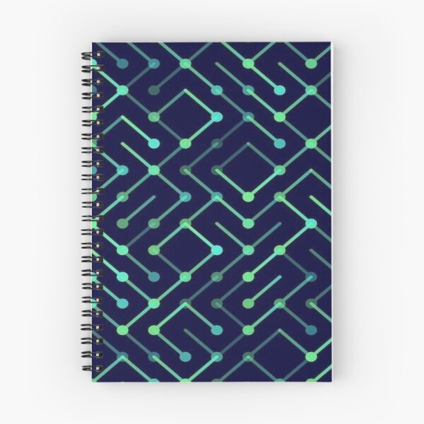 Item preview, Green geometric technological pattern designed and sold by Artcolage87.