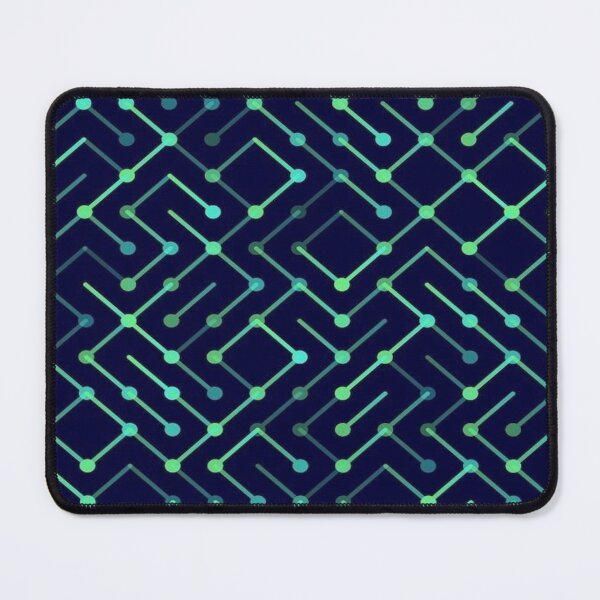 Item preview, Green geometric technological pattern designed and sold by Artcolage87.