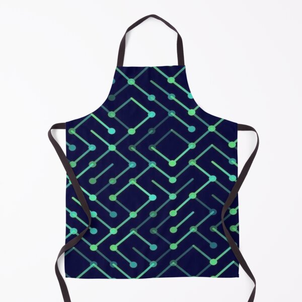 Item preview, Green geometric technological pattern designed and sold by Artcolage87.