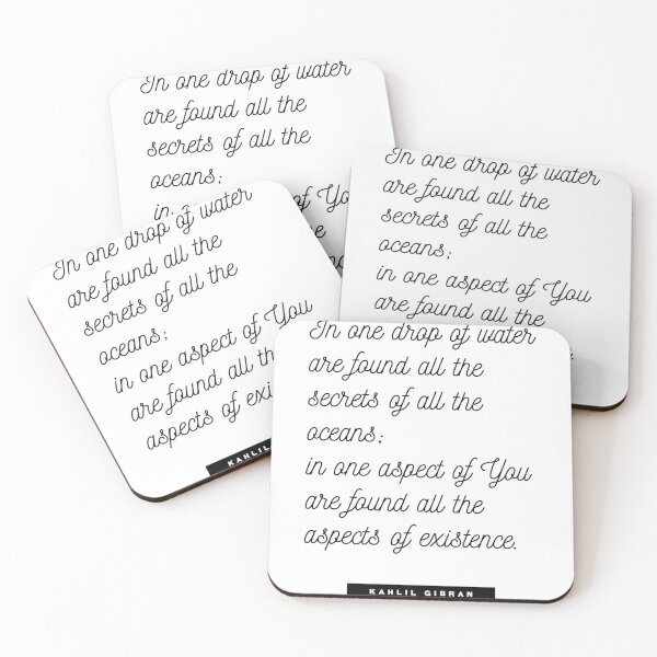 Item preview, One drop of water - Kahlil Gibran Quote - Literature - Typography Print 2 designed and sold by Studio Grafiikka.