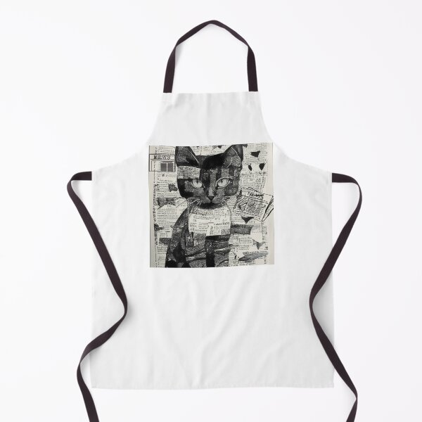 Item preview, Cat newspaper design cat black and white cute cat kitten  designed and sold by varodesign.