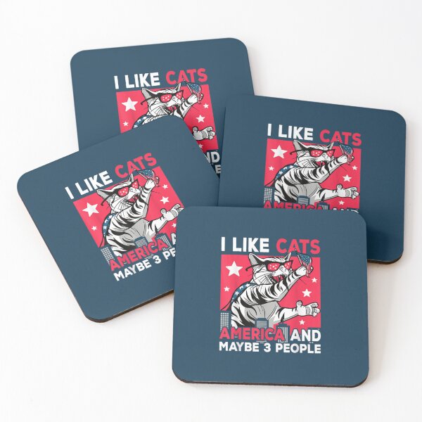 Item preview, patriotic cats i like cat america and maybe 3 people   designed and sold by MelidesignSTD.