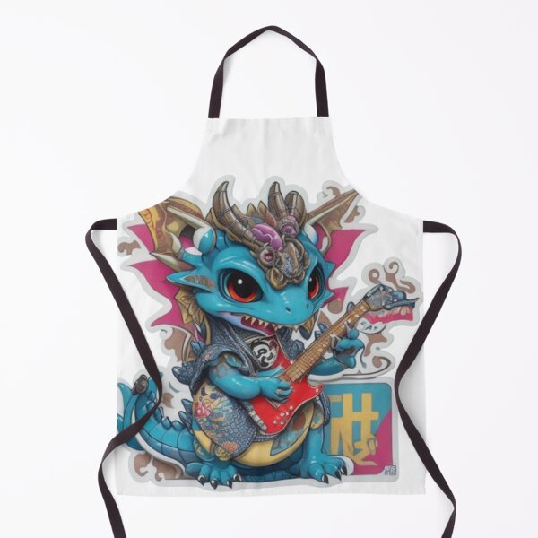 Item preview, Adorable kimono-clad dragon guitarist rocking the stage sticker and more. designed and sold by mefirefire.