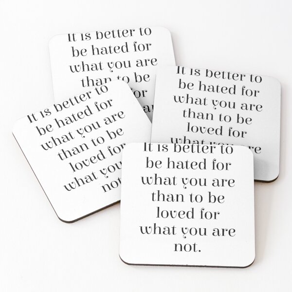 Item preview, It is better to be hated for what you are - Andre Gide Quote - Literature - Typography Print designed and sold by Studio Grafiikka.