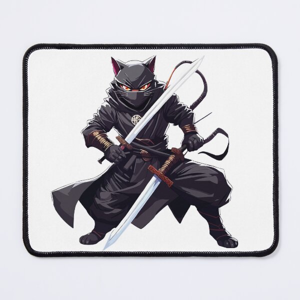 Item preview, Warrior Feline: Graceful Guardian with a Katana designed and sold by YUMMY PENCIL.
