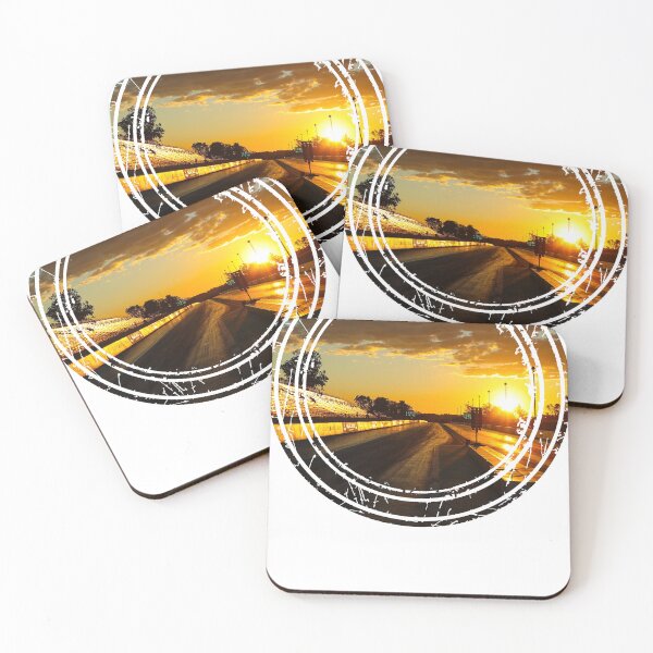 Item preview, Drags Sunset Drag Track Drag Strip Christmas Tree Sun on Golden Hour designed and sold by dragphotos.
