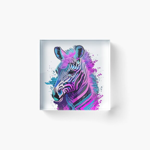 Item preview, Synthwave cute zebra head designed and sold by Pride-Casuals.