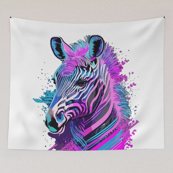 Item preview, Synthwave cute zebra head designed and sold by Pride-Casuals.