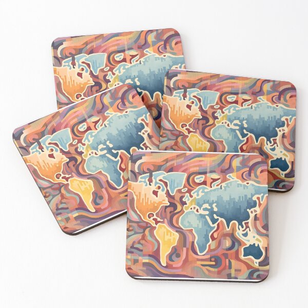 Item preview, Trippy worldmap designed and sold by PixlMasterpiece.