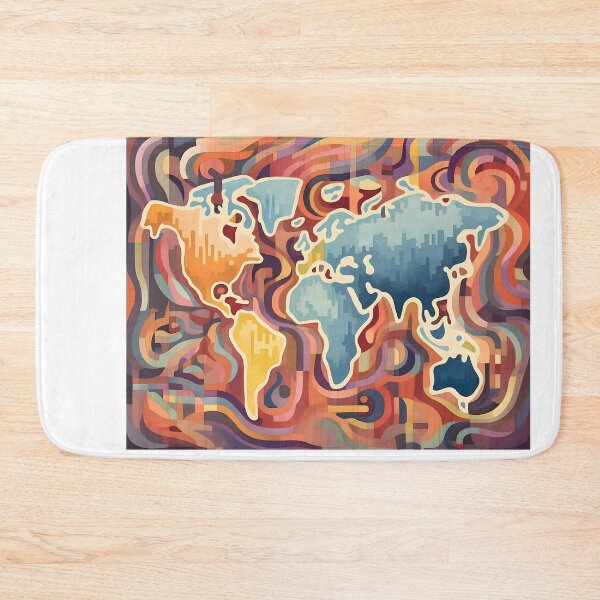 Item preview, Trippy worldmap designed and sold by PixlMasterpiece.