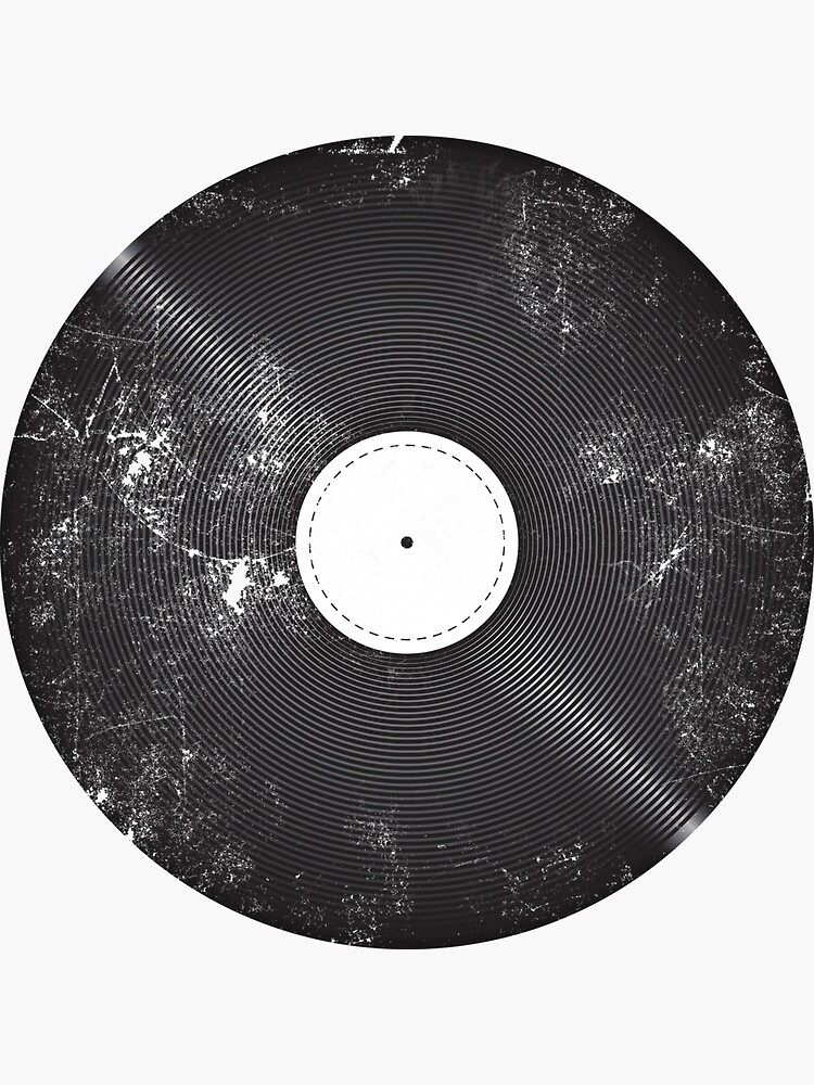 "Scratched Record" Sticker by heavyhand Redbubble