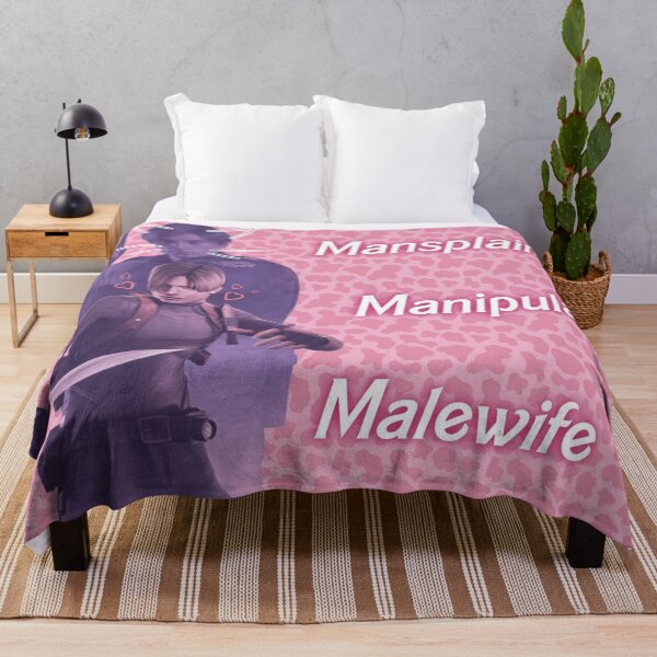 Vista previa del artículo con la obra «Mansplain, Manipulate, Malewife Leon (Vaca) VERSIÓN ROSA», diseñado y vendido por IRLPeachTea.