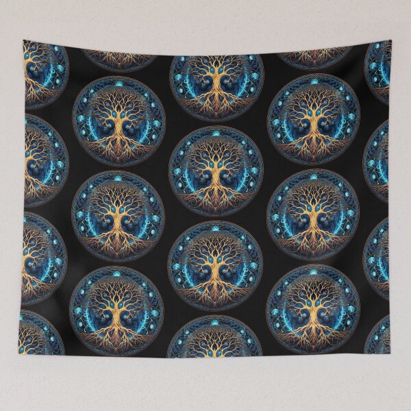 Item preview, Norse Mythology Classic | Black | Tree of Yggdrasil designed and sold by FantasySoul.