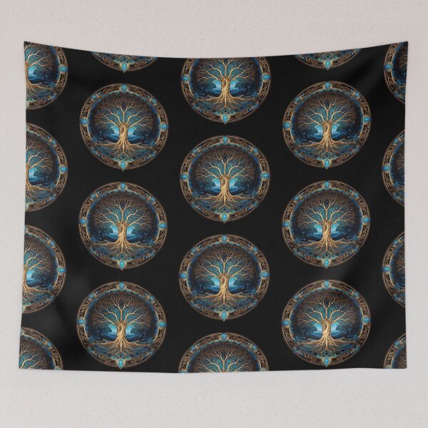 Item preview, Viking Mythology Classic | Black | Tree of Yggdrasil designed and sold by FantasySoul.