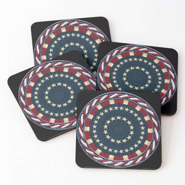 Item preview, Kaleidoscope July 4th Stars and Stripes in Celtic Circle Frame 5 designed and sold by Swabcraft.
