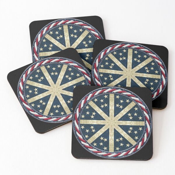 Item preview, Kaleidoscope July 4th Stars and Stripes in Celtic Circle Frame 8 designed and sold by Swabcraft.