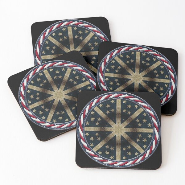 Item preview, Kaleidoscope July 4th Stars and Stripes in Celtic Circle Frame 9 designed and sold by Swabcraft.