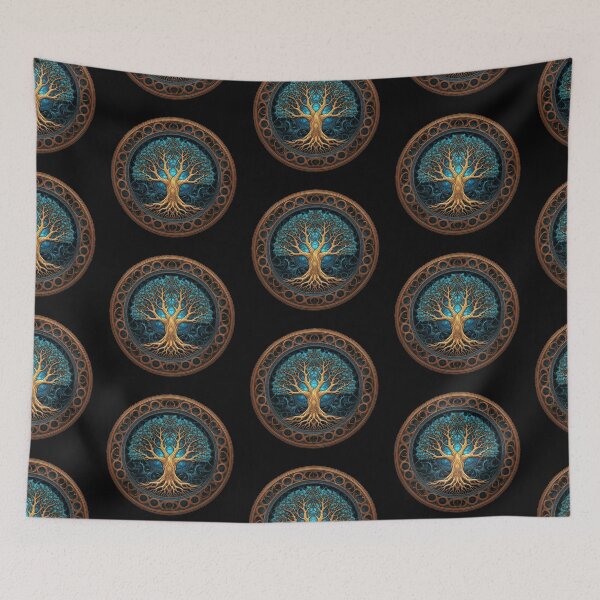 Item preview, Pagan Norse Mythology Tales | Black | Tree of Yggdrasil designed and sold by FantasySoul.